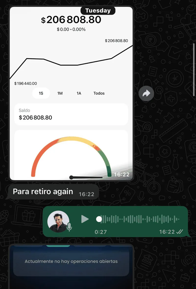 Una cuenta fondeada creciendo con mi acompañamiento